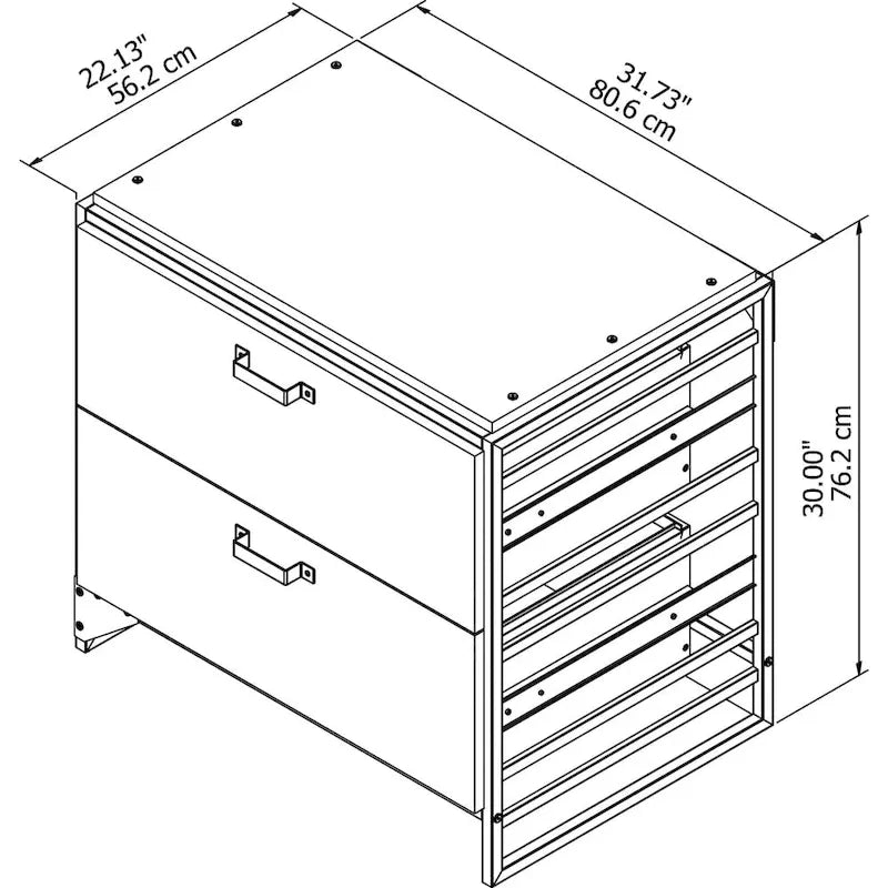 Lateral File Cabinet in Rustic Grey