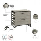 Lateral File Cabinet in Rustic Grey