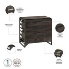 Lateral File Cabinet in Rustic Grey